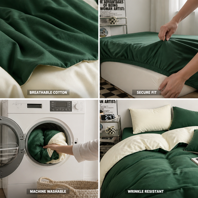 Student Bedding Set Washed Cotton Breathable Temperature-Regulating