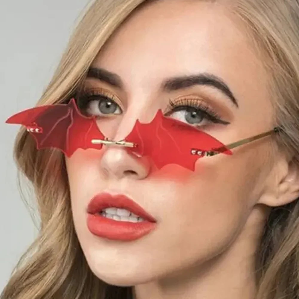Sunglasses Bat-Wing Frame Non-Slip Nose Pads & Curved Temples