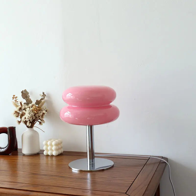Table Lamp Glass Shade USB Rechargeable 3-Level Dimmable