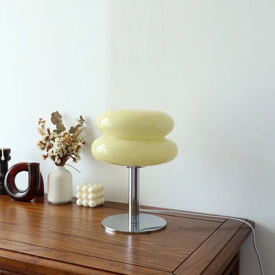 Table Lamp Glass Shade USB Rechargeable 3-Level Dimmable