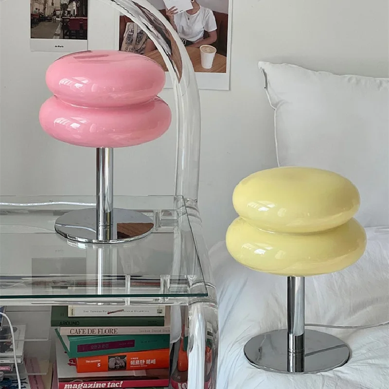 Table Lamp Glass Shade USB Rechargeable 3-Level Dimmable