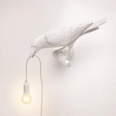 Table Lamp Resin Raven E27 Socket Warm Glow