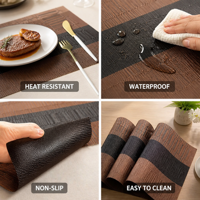 Table Placemats Heat-Resistant Waterproof Set of 4