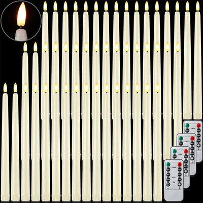 Taper Candles Realistic Flicker Battery Operated Set of 12