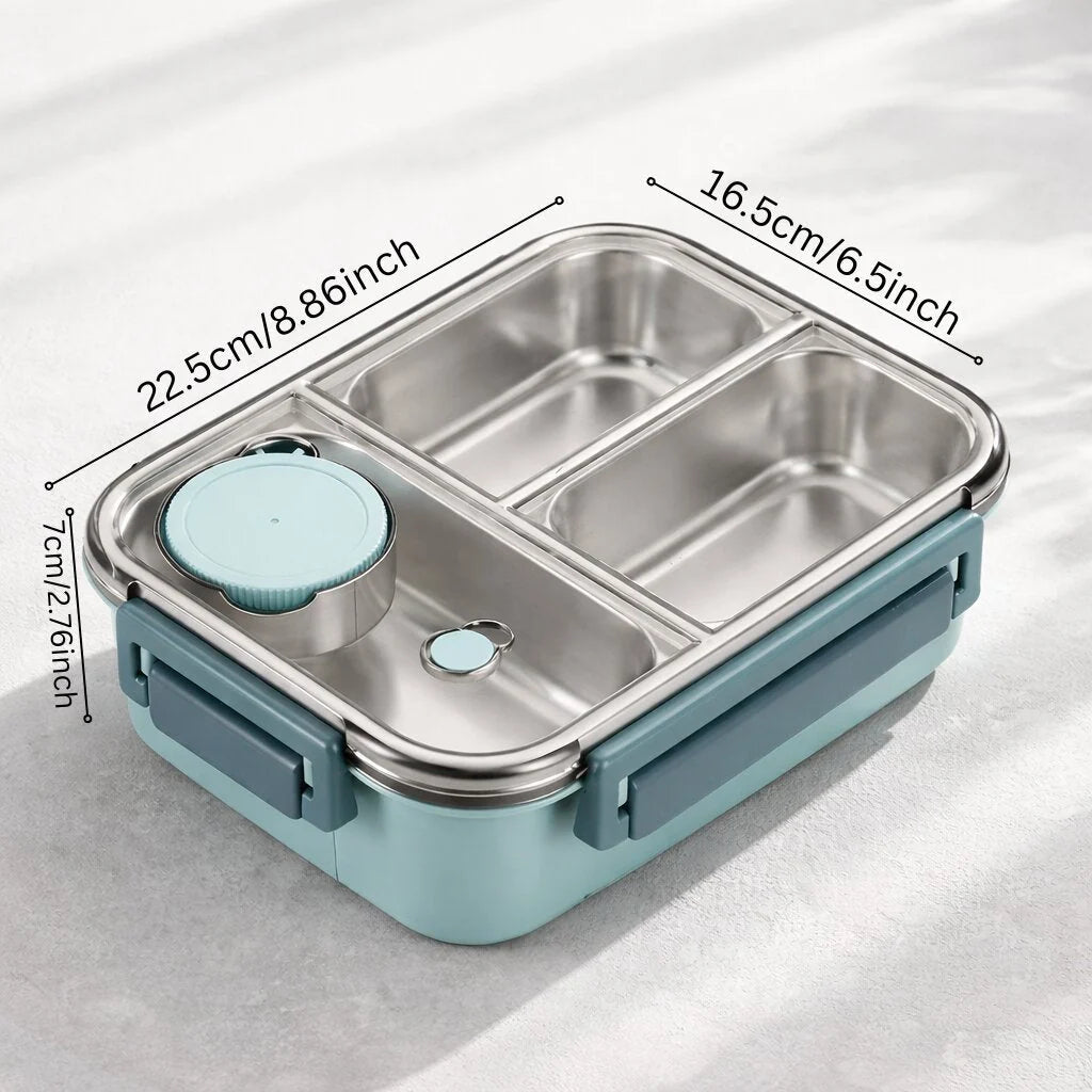 Thermal Food Container Insulated Multi-Compartment Stainless Steel Leak-Proof