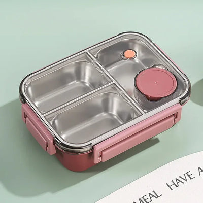 Thermal Food Container Insulated Multi-Compartment Stainless Steel Leak-Proof