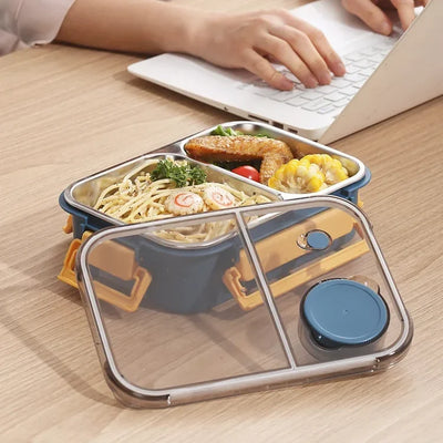 Thermal Food Container Insulated Multi-Compartment Stainless Steel Leak-Proof