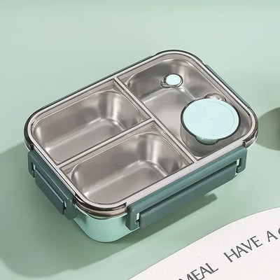 Thermal Food Container Leak-Proof Click Lock Stainless Steel Compartments