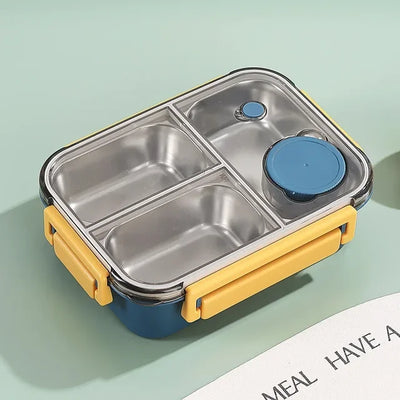 Thermal Food Container Leak-Proof Click Lock Stainless Steel Compartments