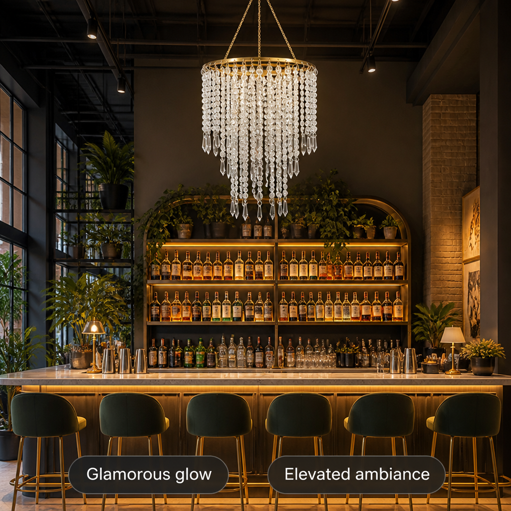 Three-Tier Beaded Chandelier