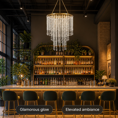 Three-Tier Beaded Chandelier