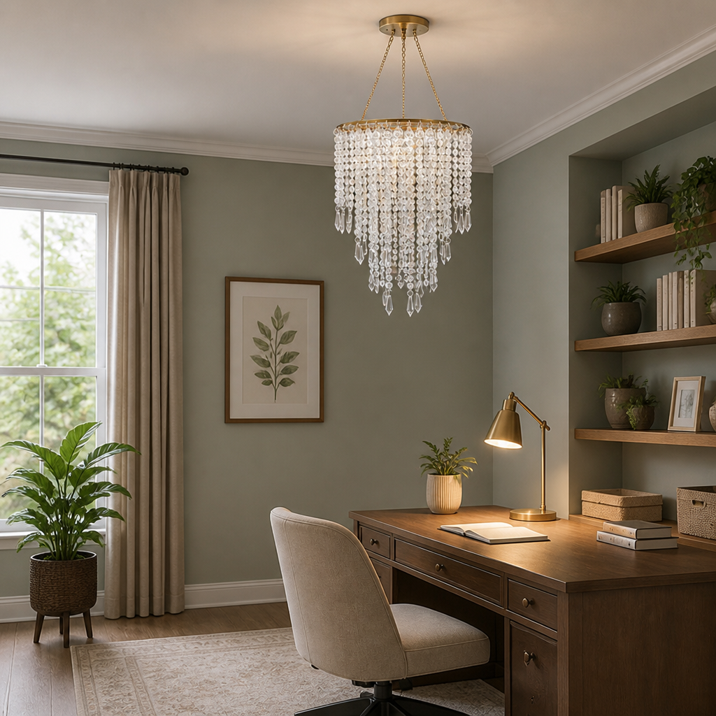 Three-Tier Beaded Chandelier