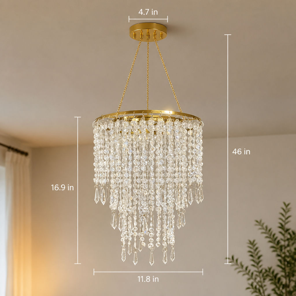 Three-Tier Beaded Chandelier