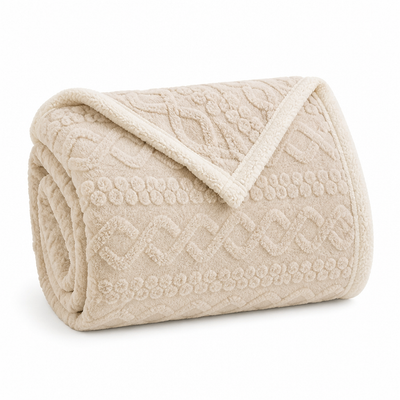 Throw Blanket Hypoallergenic Breathable Machine Washable & Quick-Drying
