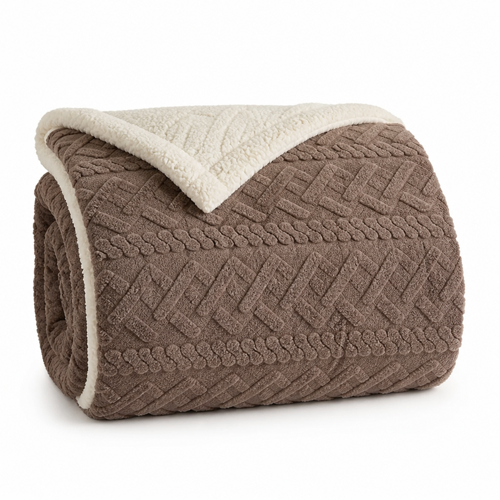 Throw Blanket Hypoallergenic Breathable Machine Washable & Quick-Drying