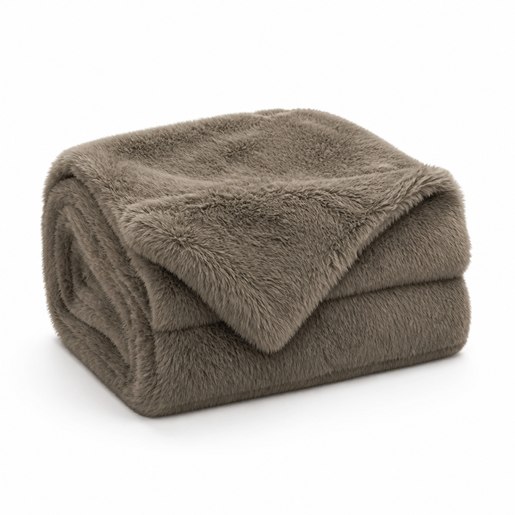 Throw Blanket Plush Faux Fur Machine Washable