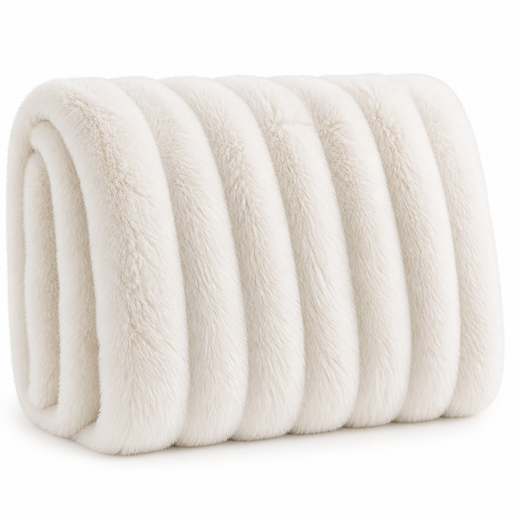 Throw Blanket Plush Faux Fur Machine Washable