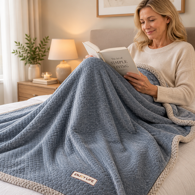 Throw Blanket Plush Milk Velvet Textured Jacquard