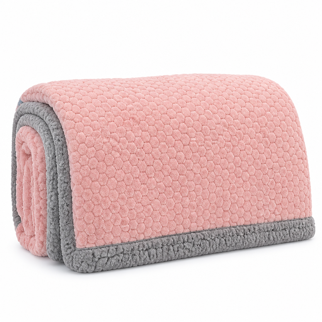 Throw Blanket Plush Milk Velvet Textured Jacquard