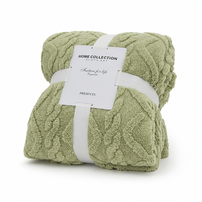 Throw Blanket Reversible Thickened Flannel & Faux Lambswool