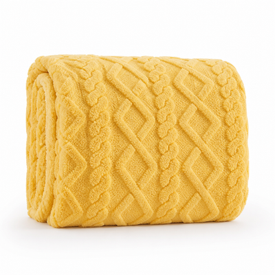 Throw Blanket Reversible Thickened Flannel & Faux Lambswool