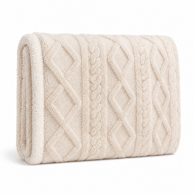 Throw Blanket Reversible Thickened Flannel & Faux Lambswool