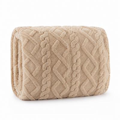 Throw Blanket Reversible Thickened Flannel & Faux Lambswool