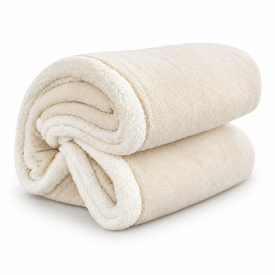 Throw Blanket Sherpa Double-Layer Machine Washable