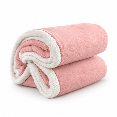 Throw Blanket Sherpa Double-Layer Machine Washable