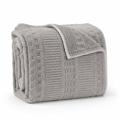 Throw Blanket Textured Plush Machine Washable