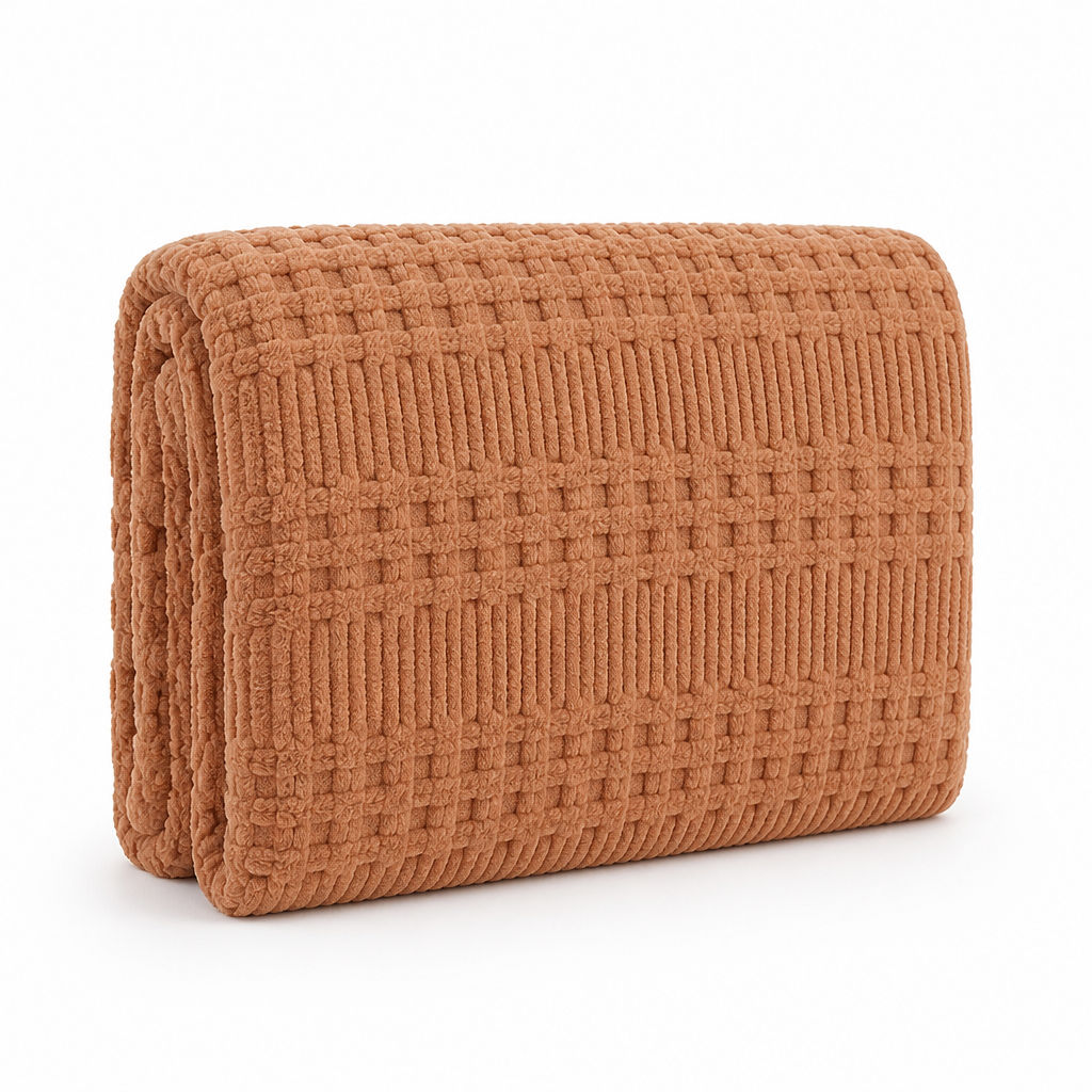 Throw Blanket Textured Plush Machine Washable