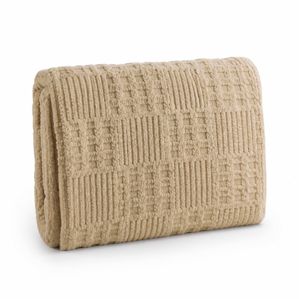 Throw Blanket Textured Plush Machine Washable