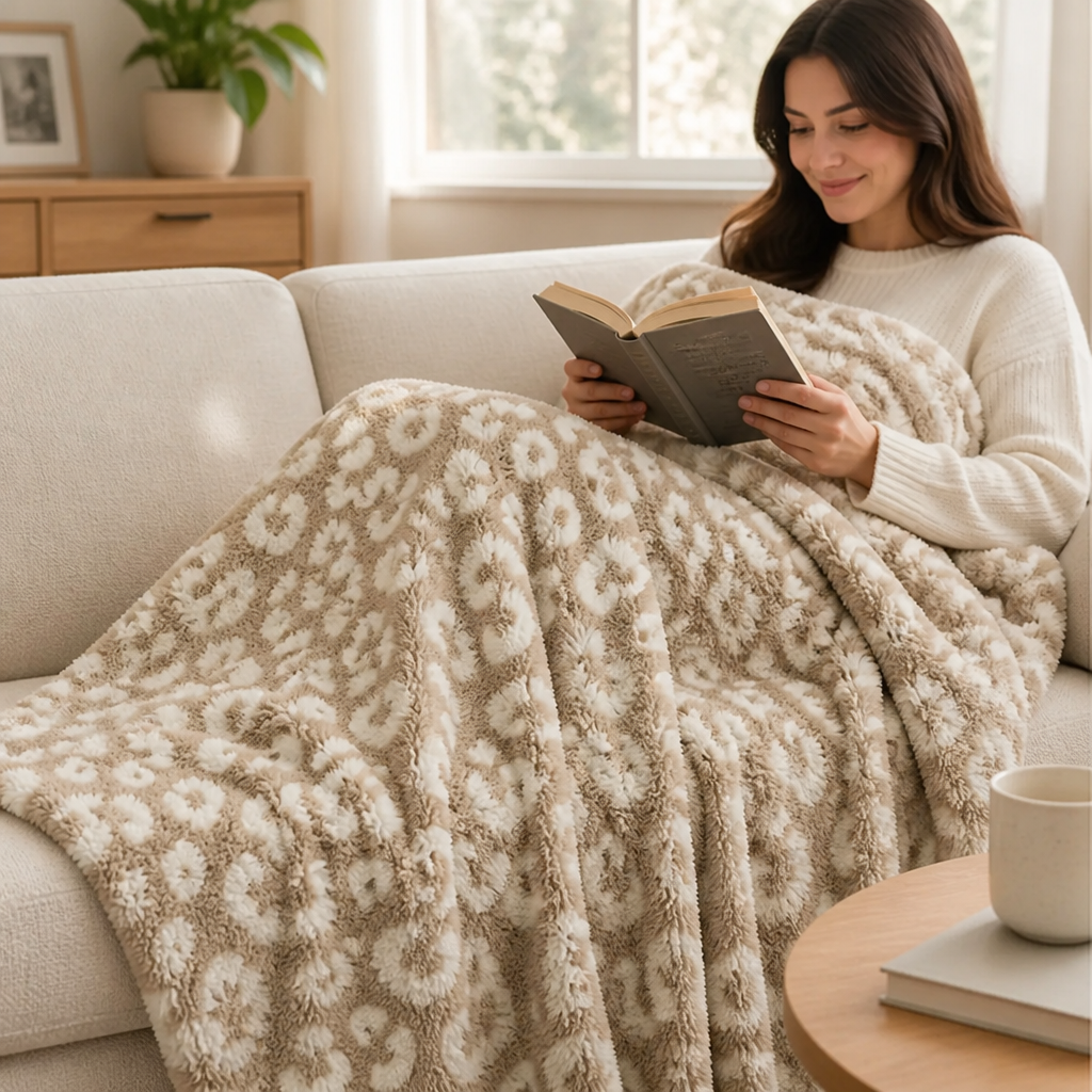 Throw Blanket Ultra-Soft Plush Machine Washable 127x152cm