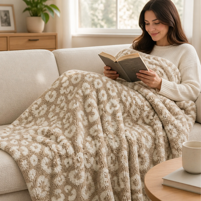 Throw Blanket Ultra-Soft Plush Machine Washable 127x152cm