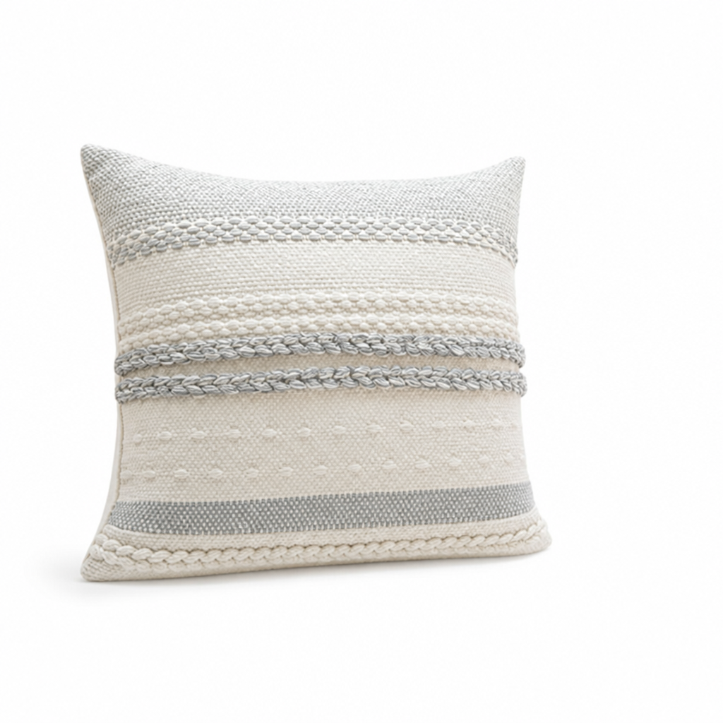Throw Pillow Striped & Textured 45 cm