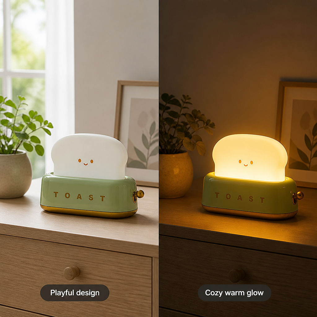 Toaster-Shaped LED Table Lamp