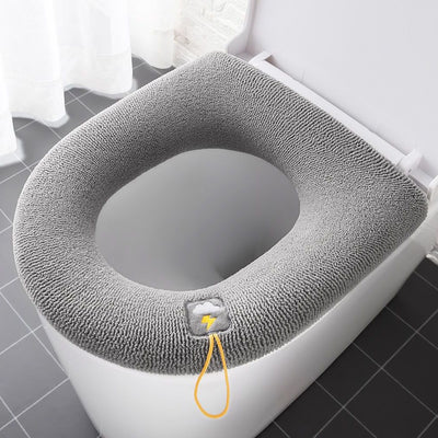 Toilet Seat Cover Pumpkin Pattern Stretchable & Machine Washable
