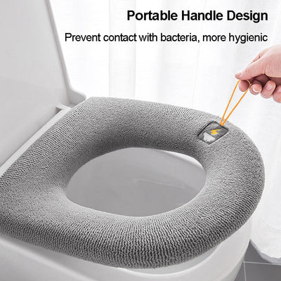 Toilet Seat Cover Pumpkin Pattern Stretchable & Machine Washable
