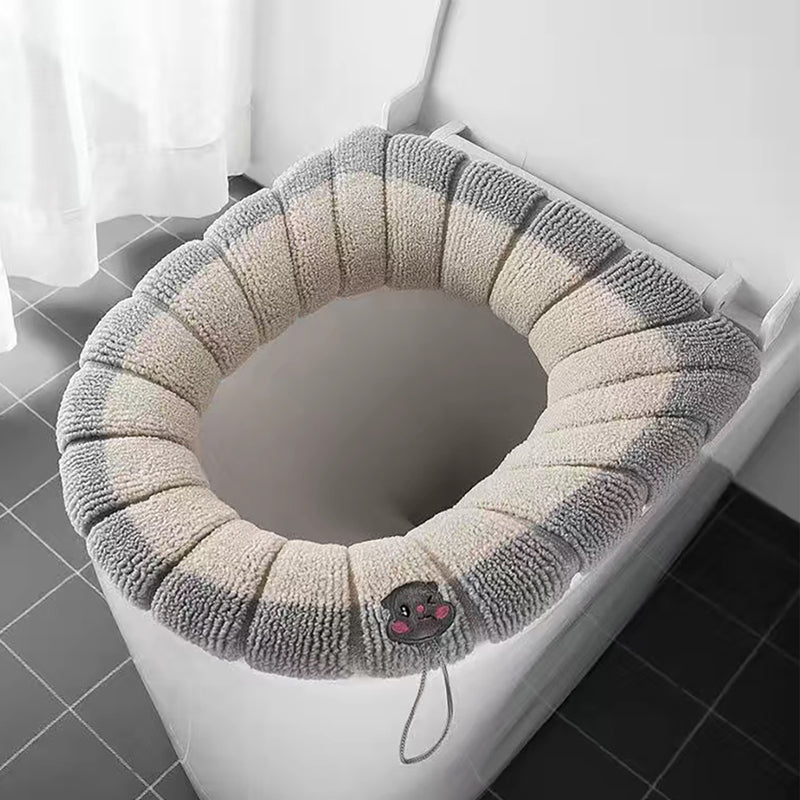 Toilet Seat Cover Pumpkin Pattern Stretchable & Machine Washable