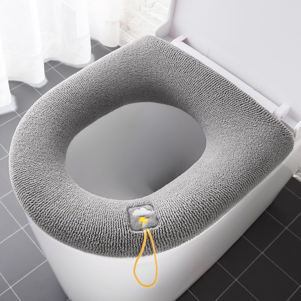 Toilet Seat Cover Stretch Fabric Pumpkin Pattern Machine Washable