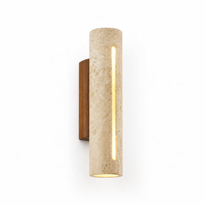 Travertine Wood LED Up-Down Wall Sconce