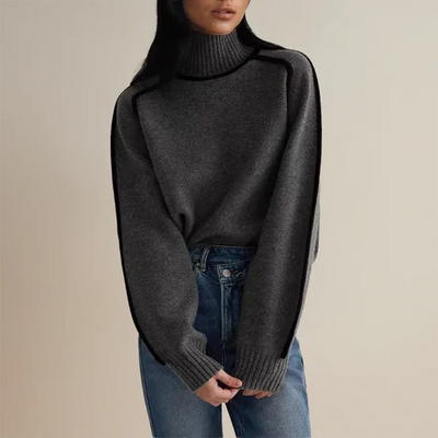 Turtleneck Sweater Oversized High Collar Soft Breathable
