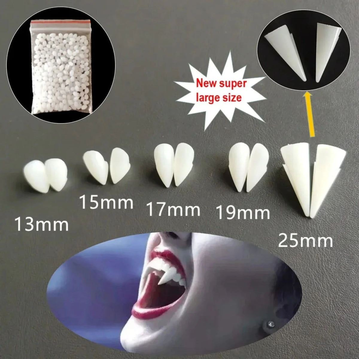Vampire Fangs Heat-Activated Custom Fit & Realistic Resin