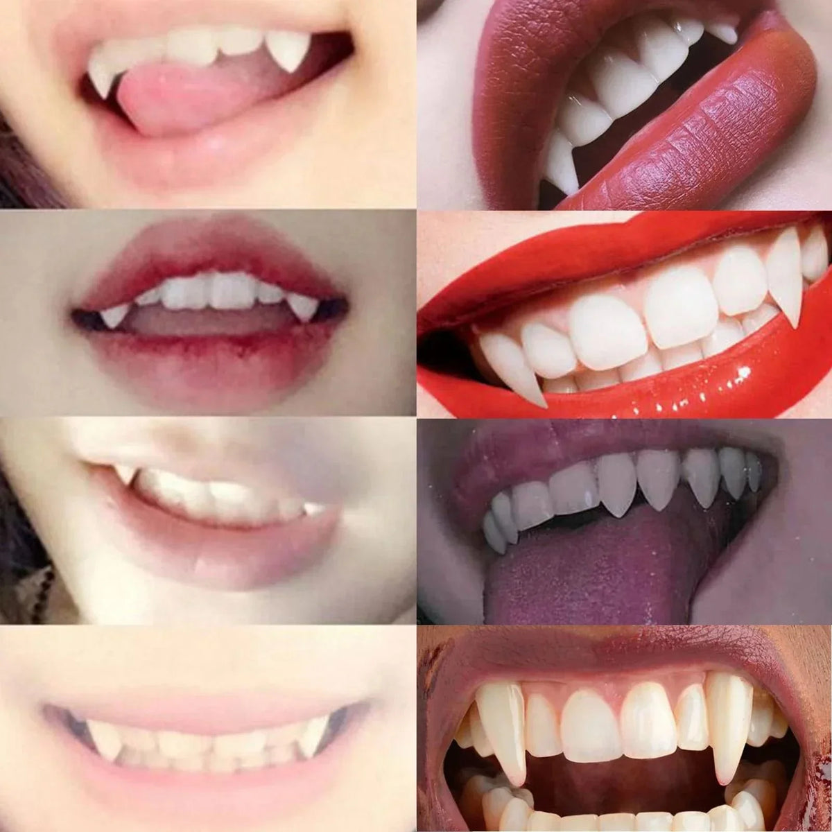 Vampire Teeth Caps Thermo-Activated Custom Fit Natural Shade