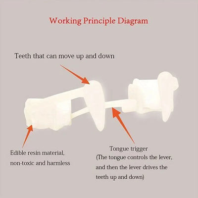 Vampire Teeth Extendable Silicone Natural Enamel Tone