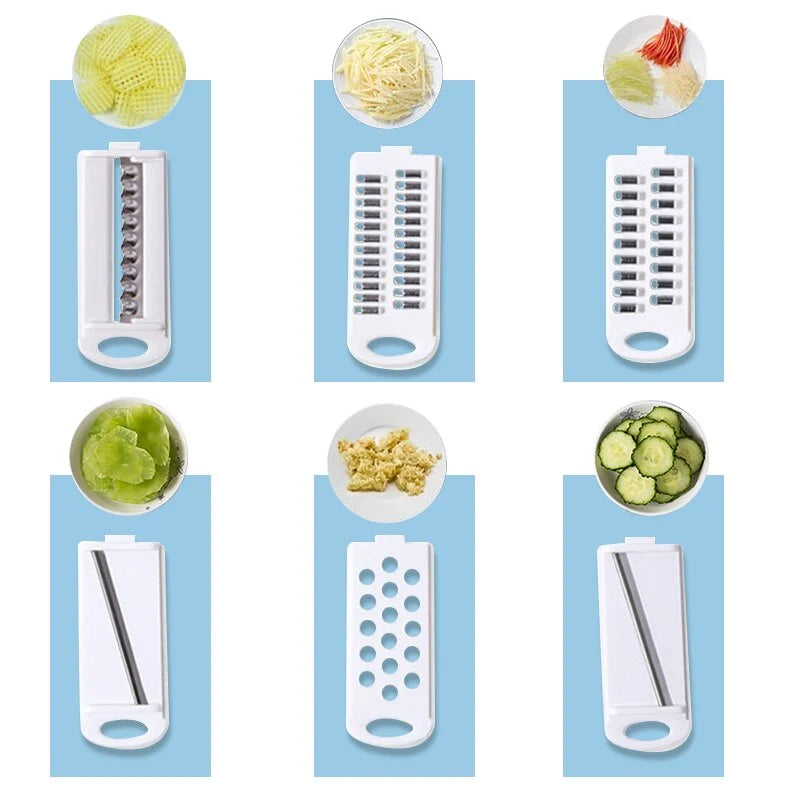 Vegetable Cutter Set 12-in-1 Stainless Steel Blades & Storage