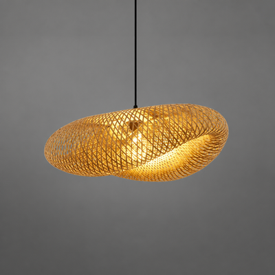 Vintage Bamboo Handwoven Pendant Light