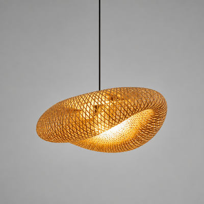 Vintage Bamboo Handwoven Pendant Light