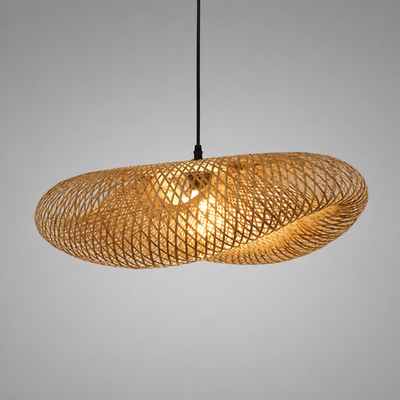 Vintage Bamboo Handwoven Pendant Light