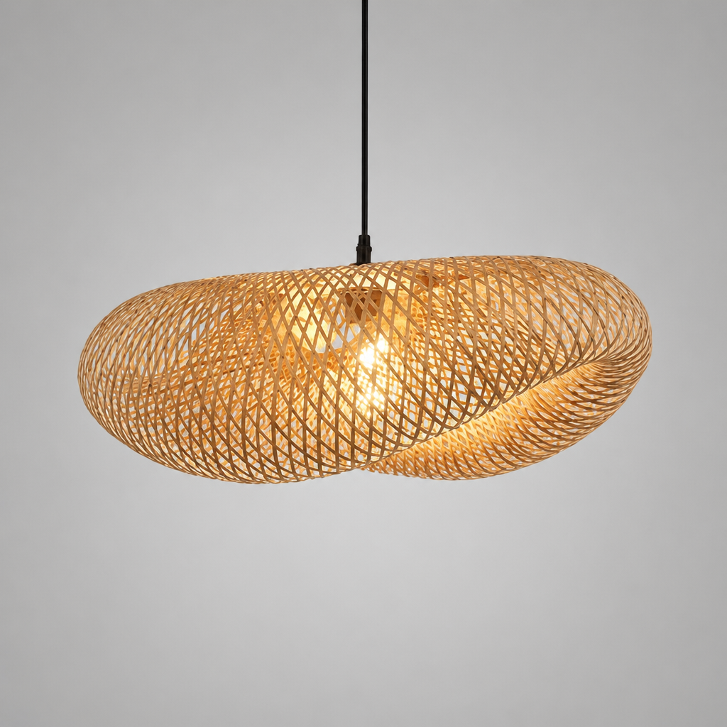 Vintage Bamboo Handwoven Pendant Light